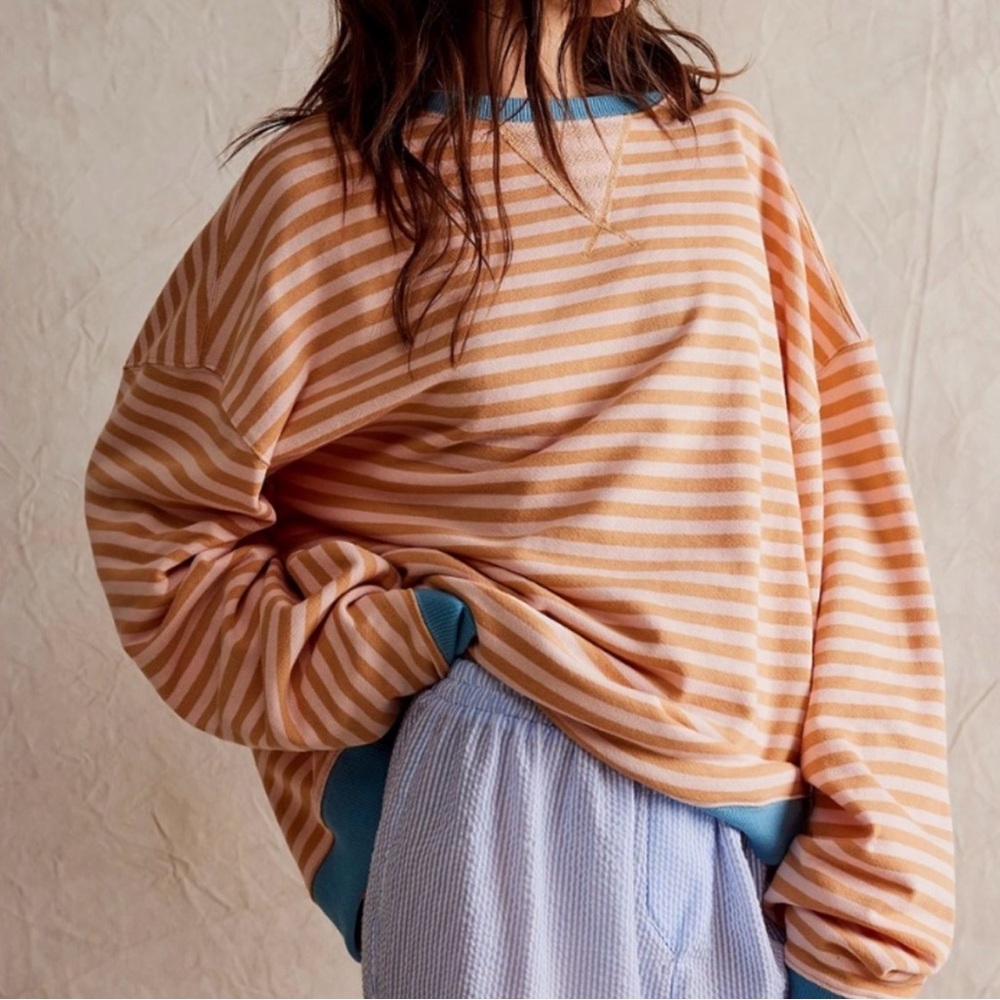 Free People Classic Striped Crew NWOT